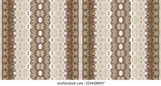 Old Traditional Spray. Rustic Tribal Brush. Retro Boho Textile. Old Geometric Pattern. Dirty Ikat. Beige Seamless Print. Sepia Dyed Batik. Old Hand Texture. Retro Geo Watercolor. Beige Geo Stroke