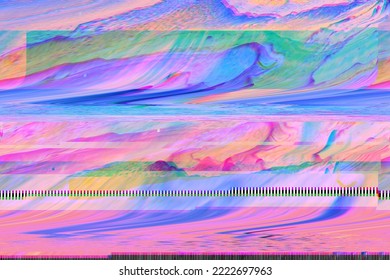 Old TV screen error. Digital pixel noise abstract design. Photo glitch. The TV signal is not working. Technical problems grunge wallpaper. Data decomposition. Monitoring a technical problem.