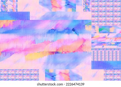 Old TV screen error. Digital pixel noise abstract design. Photo glitch. The TV signal is not working. Technical problems grunge wallpaper. Data decomposition. Monitoring a technical problem.