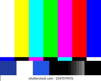 Old Tv Test Screen. Retro No Channel Signal Screensaver