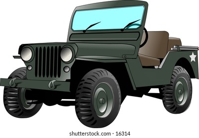 Old Us Army Jeep Stock Illustration 16314 | Shutterstock