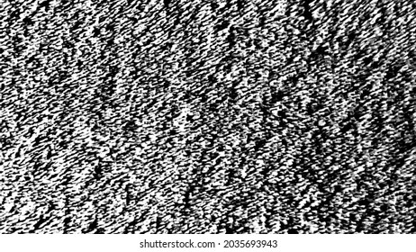 Old VHS Video Tape With Glitch Or Noise Static Flickering Effect, Black And White. Animation. Analog Vintage TV Signal, Seamless Loop, Monochrome.