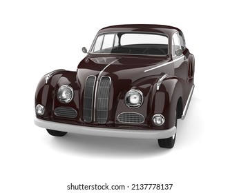 Old Vintage Brown Luxury Car - Studio Shot
 - 3D Illustration