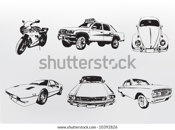  old\
vintage custom collector\'s cars and\
motorcycle