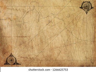 Old Vintage Fantasy Map Stock Illustration 1266625753 | Shutterstock