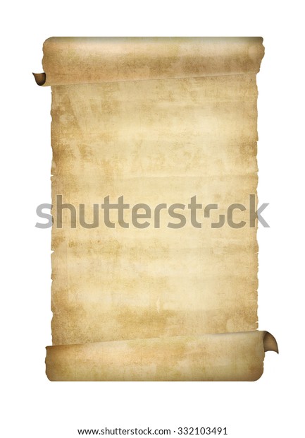 Old Vintage Scroll Isolated On White Stock Illustration 332103491 ...