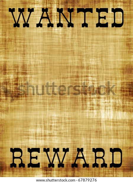 Old Wanted Poster Copy Space Word Stockillustration