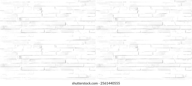 Old white brick wall with cracks and scratches.
