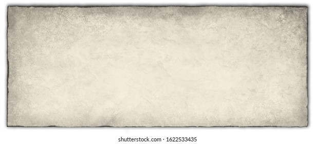 Old White Parchment Paper Background With Distressed Vintage Grunge Texture Borders And Black Burnt Edges Or Frame