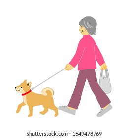 Similar Images, Stock Photos & Vectors of girl walking with dog ...