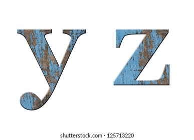 Old Wood Letter Y Z Stock Illustration 125713220 | Shutterstock