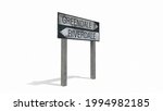 old wooden road sign isolated on white city sign riverdale greendale 3d-illustration 3d-rendering