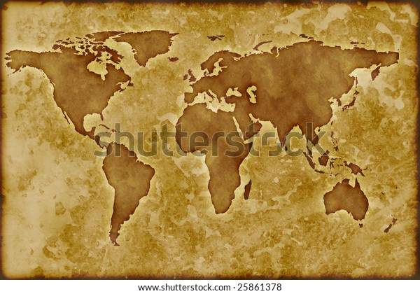 Customizable old world map wallpaper in earth colors