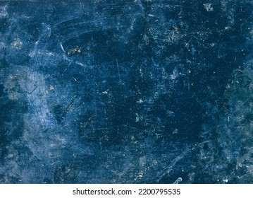 Old Worn Texture. Dust Scratches Overlay. Distressed Ice Surface. Blue White Beige Dirt Grain Stains Noise On Uneven Abstract Illustration Background.