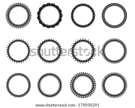 Old-fashioned nice circle, Bleck and White collection