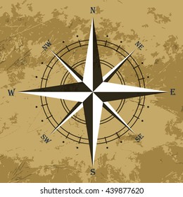 Compass Rose Vector Illustration Stock Vector (Royalty Free) 212678893