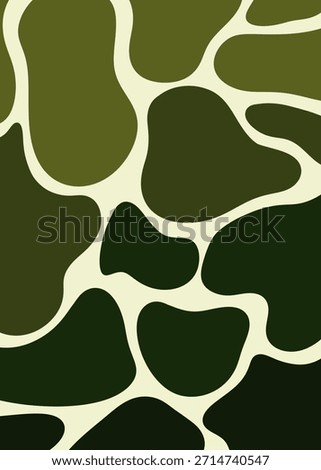 Olive Green Organic Pattern. Abstract organic camouflage pattern in dark green tones. Perfect for nature-themed or modern military-inspired designs.