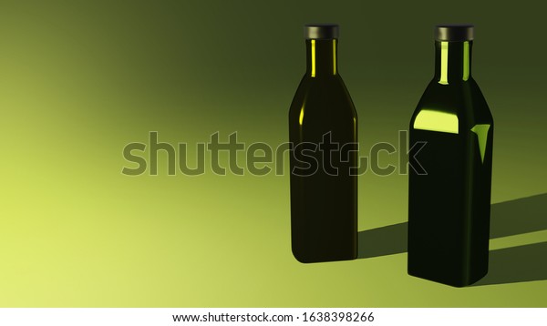 Download Olive Oil Glass Bottles Isolated On Stock Illustration 1638398266