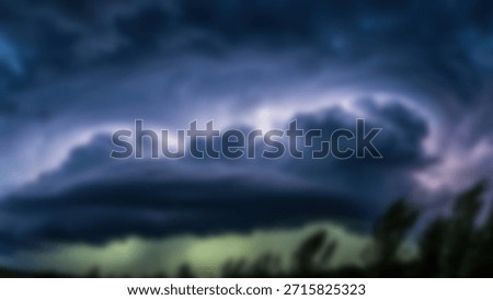 Ominous Stormfront Dramatic with Dark Clouds Gathering Overhead.