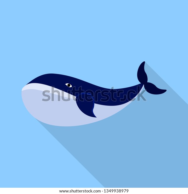 Omura whale icon. Flat illustration of omura whale\
icon for web\
design