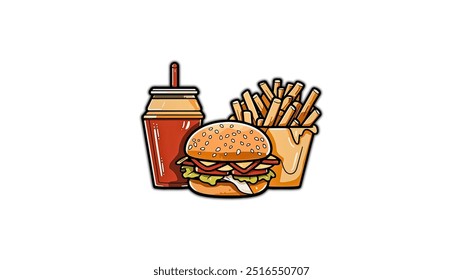 On National Hamburger Day, food and beverage icons include hamburgers and french fries. - Powered by Shutterstock