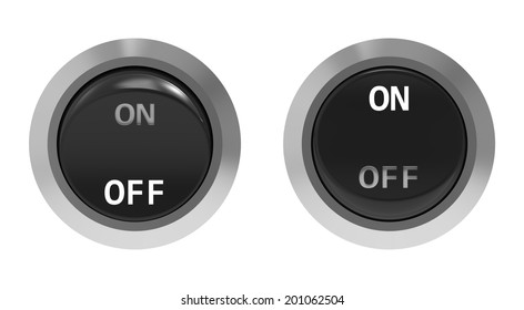 On Off Position Button Switches Front Stock Illustration 201062504 ...