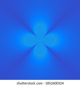 On A Pure Blue-blue Background, A Fractal Pattern With Smooth Lines, Blurry Hazy Patterns, Computer Graphics, Fractal, Modern Art, Interior Painting, Rays, Imagination, Radiance, Wallpaper, Technology