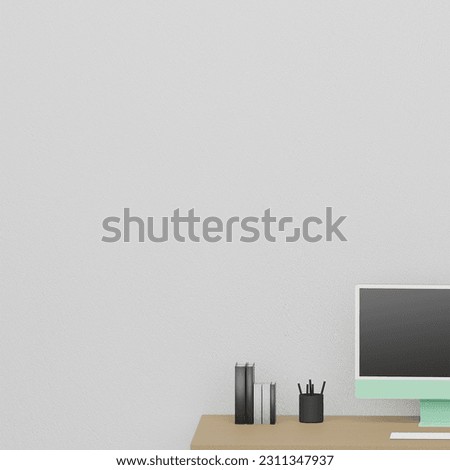 On the working table create from 3D reder program
