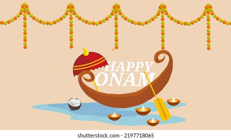 Onam Celebration. Festival Of Flowers. Happy Onam. Onam A Festival In Kerala. Holiday Celebration. Onam Celebration With Vangi Dewali Lamps Water Decoration.