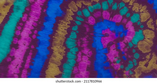 Onamental Turquoise Tie Dye Pattern On Stock Illustration 2117810966 ...