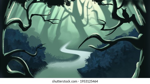 Once upon a time in an enchanted forest. Background