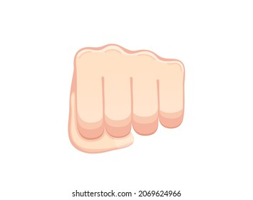 Oncoming fist icon. Hand gesture emoji illustration. 