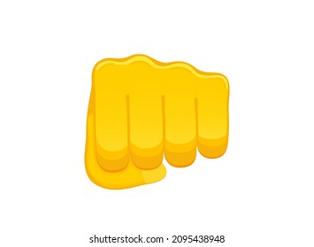 Oncoming fist icon. Hand gesture emoji illustration
