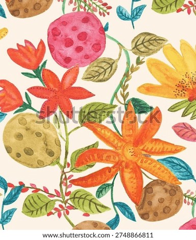 one big flower and diffrent small motif using creat design.`