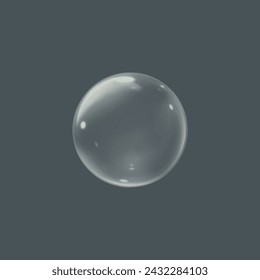 one bubble on a gray background