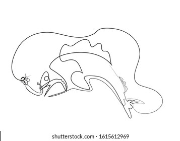 One Continuous Line Drawing Of Fish Caught On A Hook.Sea Fishing
Simple Line Art Drawing Of Fish Caught On A Hook.Sea Fishing
