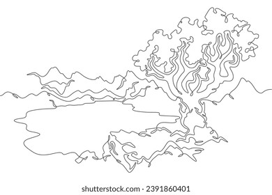 One continuous line drawing. Linear. Hand drawn, white background. One line.One continuous line drawing. Linear. Hand drawn, white background. One line.