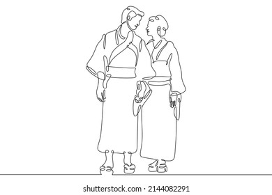 3,747 Japanese Couple Traditional Kimono Images, Stock Photos & Vectors ...