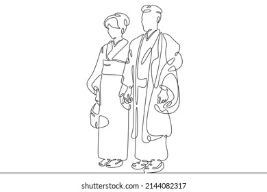 3,747 Japanese Couple Traditional Kimono Images, Stock Photos & Vectors ...