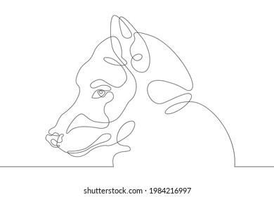 627 Wolf one line Images, Stock Photos & Vectors | Shutterstock