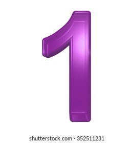 One Digit Purple Glass Alphabet Set Stock Illustration 352511231 ...