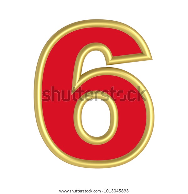 One Digit Red Gold Shiny Frame Stock Illustration 1013045893 | Shutterstock