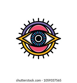 One Eye Sign Symbol Logo Logotype Stock Vector (Royalty Free) 1047180169