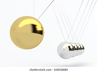 One gold leader has power over silver balls 