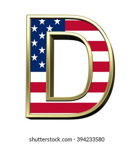 Number American Flag Alphabet Set Isolated Stock Illustration 394234519