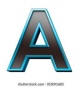 One Letter Shiny Blue Alphabet Set Stock Illustration 342546851