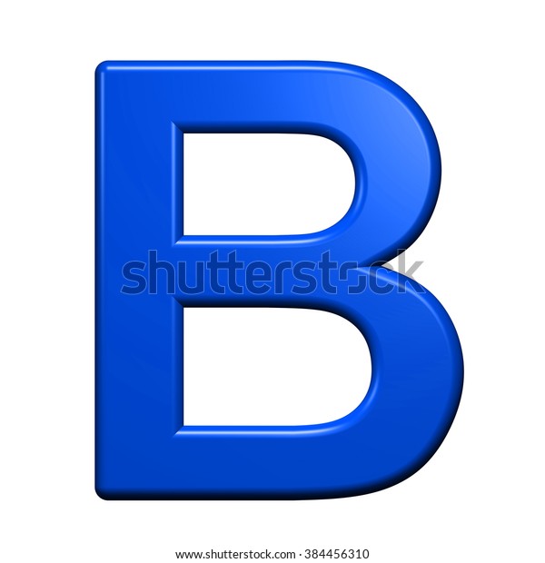 One Letter Blue Alphabet Set Isolated Stock Illustration 384456310