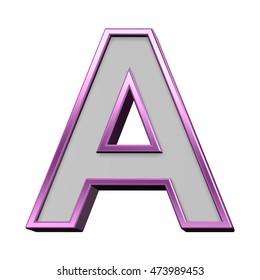 One Letter Shiny Pink Alphabet Set Stock Illustration 342558788