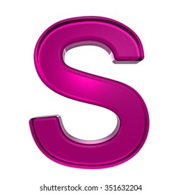 One Letter Pink Alphabet Set Isolated Stock Illustration 351632204 ...