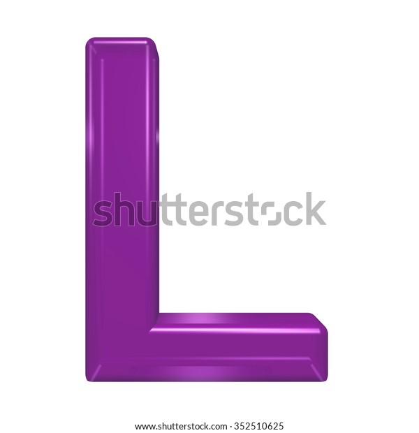 One Letter Purple Glass Alphabet Set Stock Illustration 352510625 ...